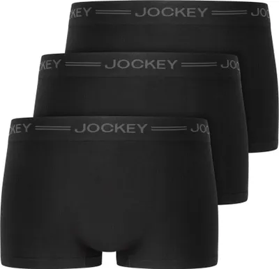 Produktbild von Jockey Herren Boxershorts, 3er Pack - Everyday Seamfree Trunk, Viskose Schwarz S/M