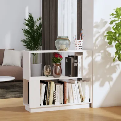 Produktbild von "im Angebot" Bücherregal, Standregal, Aufbewahrungsregal,/Raumteiler Weiß 80x25x70 cm Massivholz Kiefer - Aktenregal CC21121