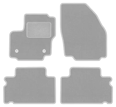 Produktbild von Fußmatten Automatten Velours Grau für Ford S-MAX MK1 2012-2015 Set 4-tlg