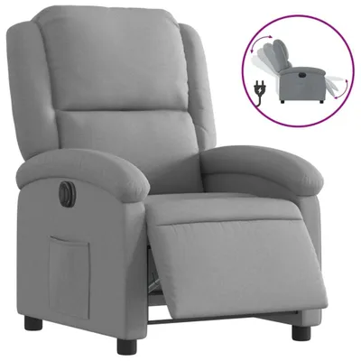 Produktbild von vidaXL Relaxsessel Elektrisch Hellgrau Stoff