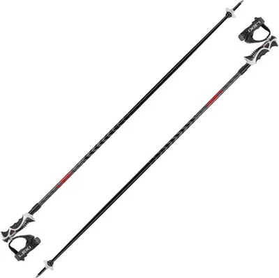 Produktbild von Leki Hot Shot S Eloxal Black/Anodized Grey/Bright Red 110 cm Ski-Stöcke