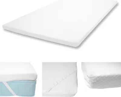 Produktbild von 6cm vrchný matrac zo studenej peny HWC-E63, vrchný matracový poťah matracový chránič ~ 140x200cm