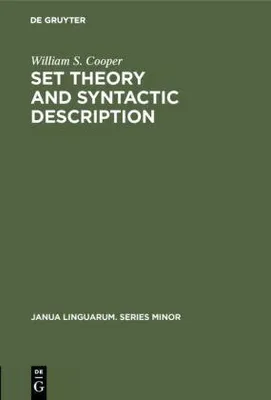 Produktbild von Set Theory and Syntactic Description