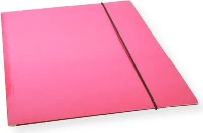 Produktbild von A4 Mappe mit Gummiband Lack rosa 300gsm (10Stk)