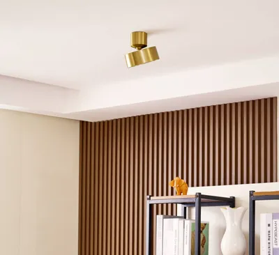 Produktbild von Lindby LED-Strahler Nivoria, Ø 14 cm, goldfarben, schwenkbar