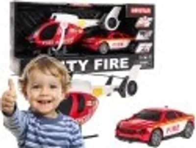 Produktbild von Hubschrauber + Feuerwehrwagen-Set