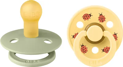 Produktbild von BIBS Studio Colour Schnuller - Ladybug Sage Mix - Größe 3 - 2 Stück | Schnuller & Schnullerbänder