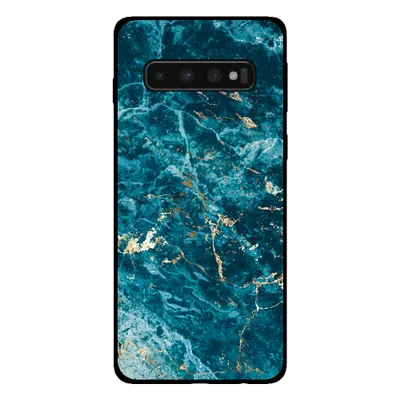 Produktbild von Smartphonica Telefon Fall für Samsung Galaxy S10 mit Marmor Druck - TPU zurück Abdeckung Fall Marmor Design - Blau