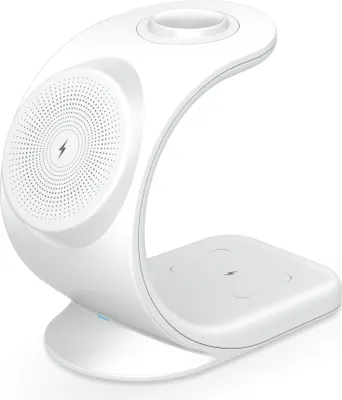 Produktbild von Drahtlose Magnetische Ladestation für iPhone, Apple Watch & AirPods - Weiß