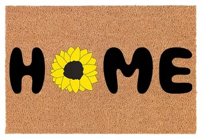 Produktbild von TabPrint Kokosmatte 40x60 cm HOME mit Sonnenblume