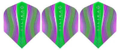 Produktbild von Harrows - Dart Flights "Silica Lumen" 3er-Pack PP4727 (Einheitsgröße) (Grün/Violett)