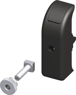Produktbild von coaxis®-Haken-Verdrehschutz 12 mm 12 mm PVC (Kunststoff) glatt schwarz
