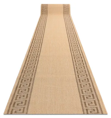 Image de TAPIS DE COULOIR SIZAL FLOORLUX modèle 20014 mais / café 70 cm beige 70x350 cm