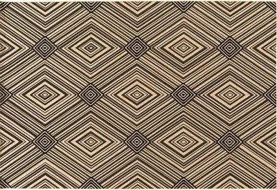 Produktbild von In- & Outdoor Teppich UMAR, Serie "Dira", Schwarz-Beige, 140 x 200 cm
