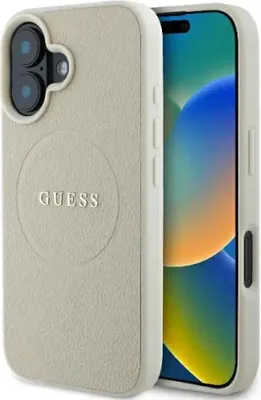 Immagine prodotto di Guess Guhmp16Spghsmme Custodia rigida per Iphone 166.1 Beżowy/Beige Anello granulato Magsafe