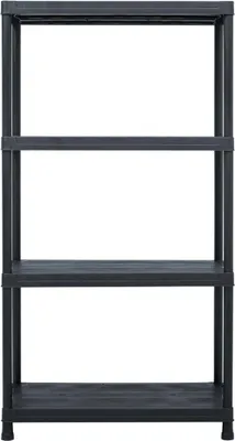 Obrázek produktu pro vidaXL Skladovací regál černý 100 kg 60 x 30 x 138 cm plastový