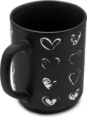 Obrázok produktu pre Hrnček porcelán 340ml SRDCE čierna