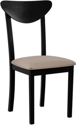 Produktbild von MIRJAN24 Stuhl Hugo New III, Esszimmerstuhl aus Buchenholz, 43x40x86 cm (Holzfarbe: Schwarz, Stofffarbe: Paros 02)