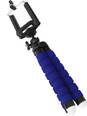 Image de Support ajustable pour seiche avec support pour téléphone, trépied compact et léger, streaming en direct, selfie, pince à pieuvre, support pour pieuvre, support pour seiche (Blue)