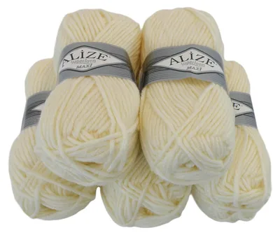 Strickgarn Strickwolle ALIZE SUPERLANA MAXI creme