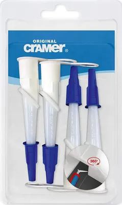 A product shot of Cramer silicone tips in their packaging.