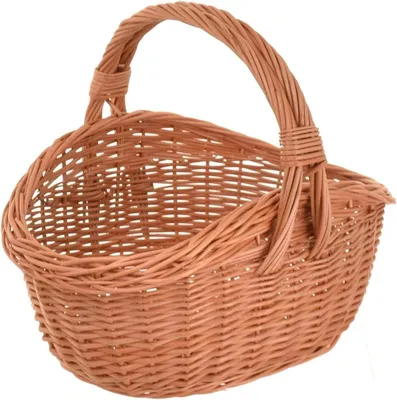 Image de Panier cadeau Panier en osier Poignée Tressé Nature Panier cadeau Cadeaux et Pâques S-34 cm