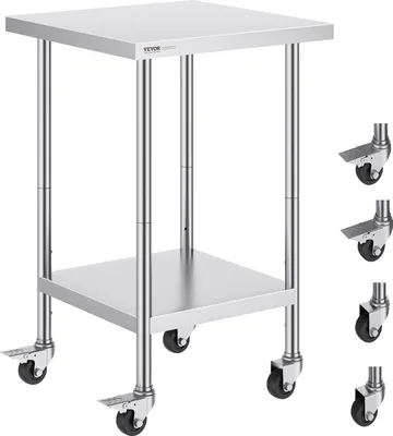 Produktbild von Arbeitstisch Küchentisch Zubereitungstisch Rollbar Kommerziell 610x610mm