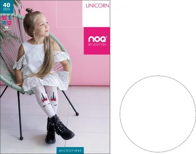 Produktbild von Einhorn Kinderstrumpfhose UNICORN Bianco 128-134