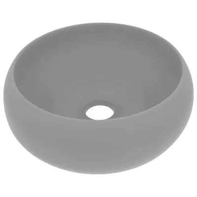 Produktbild von s Waschbecken Rund Matt Hellgrau 40x15 cm Keramik