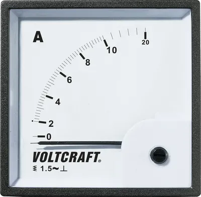 Immagine prodotto di Voltcraft AM-72X72/10A Analog-Einbaumessgerät AM-72X72/10A 10 A Dreheisen (AM-72X72/10A)