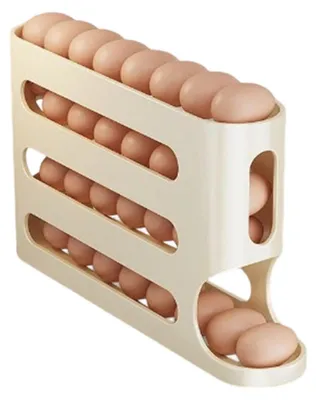 Obrázek produktu pro š²lo?ny prostor na 30 vajec, 4patrovy dr?š¢k na vejce do lednice, automaticky dš¢vkova? vajec s vš¢lcovacšªm mechanismem, velkš¢ kapacita, stohovatelny - bšªly