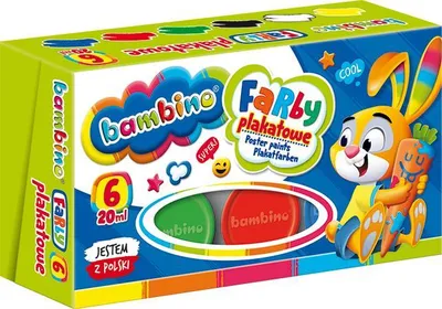 Zdjęcie produktu dla Farby Plakatowe 6Kol./20Ml Bambino 1598 A"10