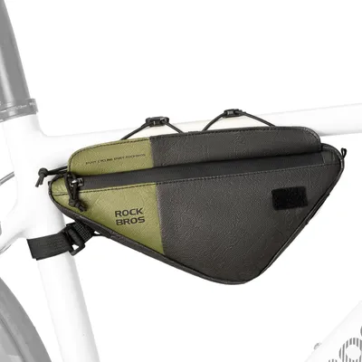Obrázek produktu pro ROCKBROS Brašna na rám kola Ultralehká trojúhelníková brašna Voděodolná brašna na kolo pro silniční kolo MTB s popruhem přes rameno 0,7 l