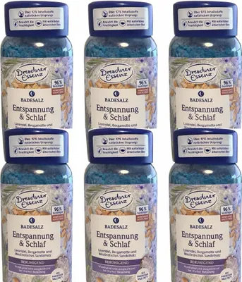 Produktbild von 6x 600 g Dresdner Essenz Badesalz Entspannung & Schlaf
