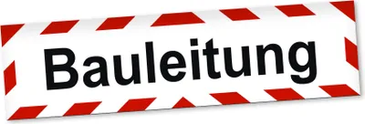 Produktbild von PantherPixel Bauleitung Magnetschild Auto Hinweisschild Bauleiter Magnetfolie Geschenkidee 20 x 5 cm REFLEKTIEREND