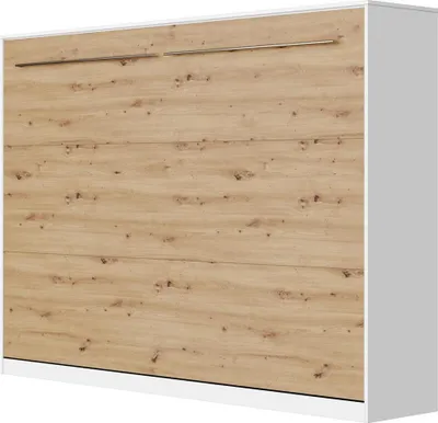 Produktbild von SMARTBett Schrankbett Standard Weiss/Wildeiche 140 Horizontal