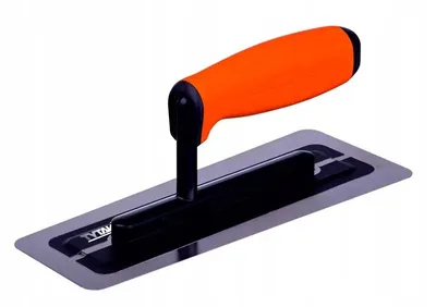 Produktbild von Flexible Glättekelle 240 mm – Edelstahl-Kelle für Dekorputz & Betonoptik mit Gummigriff, 0,3 mm Blattstärke