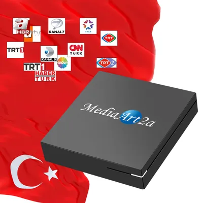 Produktbild von Türkische TV Internet IPTV Box Mediaart-2a 4K Ultra HD Android 14 e öffentliche Kanale WLAN LAN USB MediaPlayer 4/32 GB
