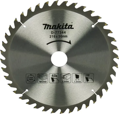 Produktbild von Makita TCT Sägeblatt 216x2,2x30 mm 40Z - D-77344
