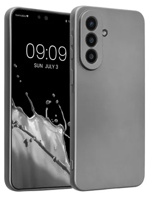 Produktbild von kwmobile Handyhülle für Samsung Galaxy A57 5G Hülle - weiche Silikon Case metallisch schimmernd - Schutzhülle Cover - Metallic Grau