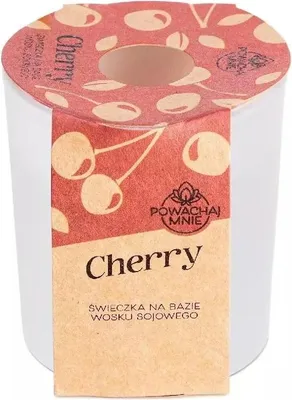 Immagine prodotto di Candela alla soia "Annusami" Cherry bianca 130 ml - Pavoncella