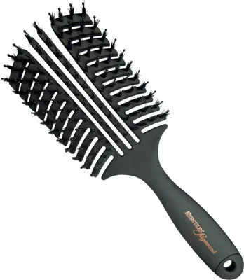Produktbild von HERCULES SÄGEMANN 9145 Flexy Shape Hair Brush Flexible Gentle Natural Boar Bristle Nylon Pin Detangling Brush for Long Hair