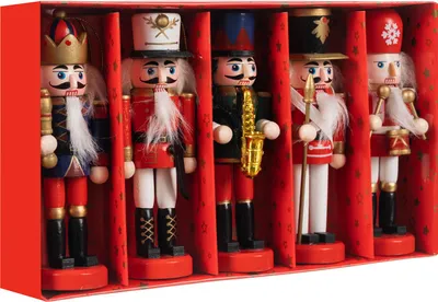Produktbild von 5 Stk. Nussknacker Weihnachten Christbaumschmuck Nussknackerfiguren Weihnachtlich 20358
