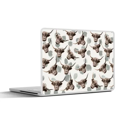 Produktbild von MuchoWow® Laptop Aufkleber Sticker Cover Muster - Tiere - Schottischer Highlander 30x22 cm - Laptop-Sticker