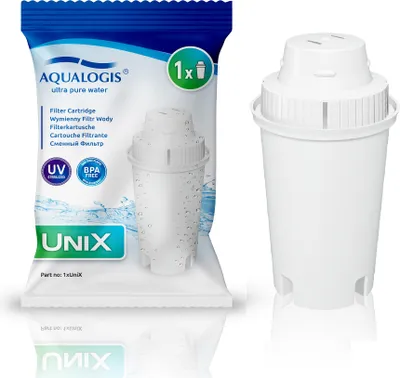 Produktbild von Aqualogis UniX Filterpatrone - Kompatibel mit AQUAPHOR B100-15, BRITA, DAFI, FILTERLOGIC, Wasserfilterpatrone, Wasserfilter - Ersatzwasserfilter