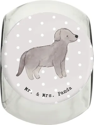 Produktbild von Mr. & Mrs. Panda Dose Neufundländer Moment XL 2000ml - Grau Pastell - Geschenk, aufbewahrungsglas, Dekoglas, schraubglas, Bonbonglas, Keksdose, Newfoundland