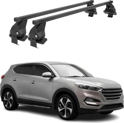 Image de Barres Transversales Menabo pour Hyundai Tucson 2015-2020 Noir