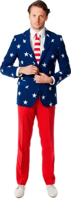 Produktbild von Stars and Stripes Kostüm Anzug - für Karneval Größe: 54