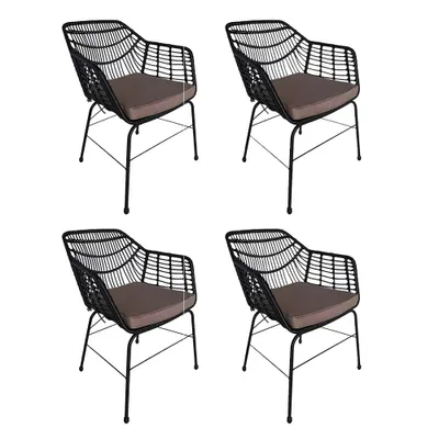 Produktbild von HOME DELUXE Gartenstuhl inkl. Sitzkissen TARA - 63 x 60 x 82 cm wetterfest | Gartensessel, Terrassenstühle, Gartenstühle, Gartenmöbel