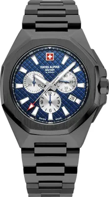 Produktbild von Swiss Alpine Military Herren Uhr Chronograph Analog Quarz 7005.9175SAM Edelstahl